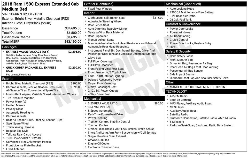 2018 RAM 1500 Express