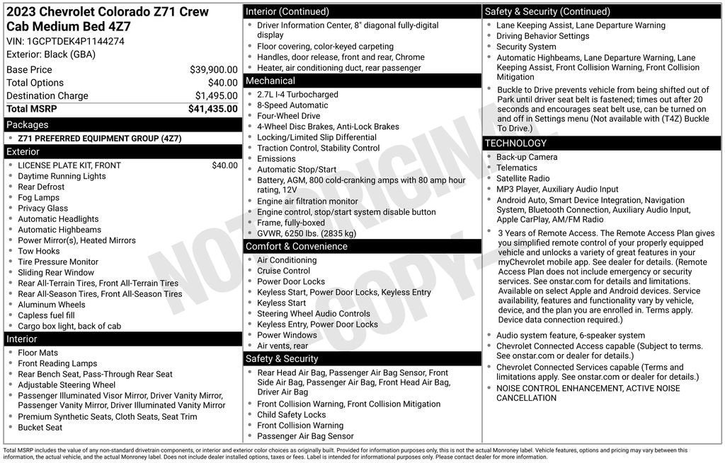 2023 Chevrolet Colorado 4WD Z71