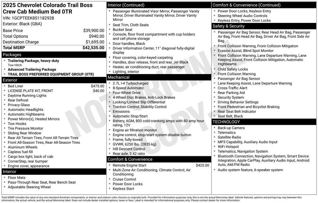 2025 Chevrolet Colorado Trail Boss