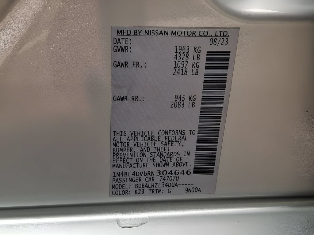 2024 Nissan Altima 2.5 SV