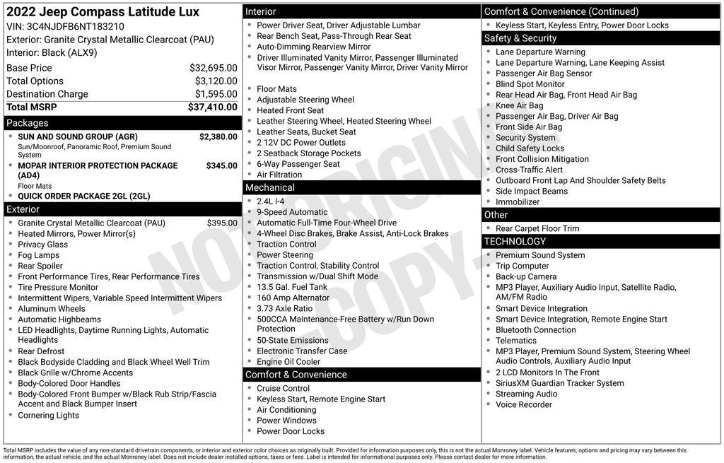 2022 Jeep Compass Latitude Lux