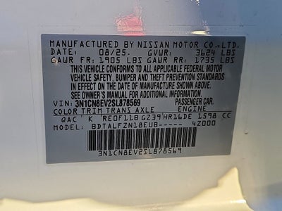 2025 Nissan Versa SV