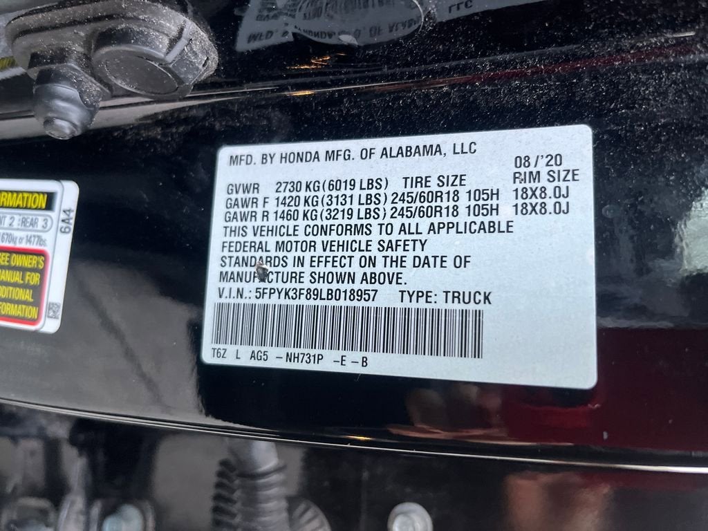 2020 Honda Ridgeline Black Edition