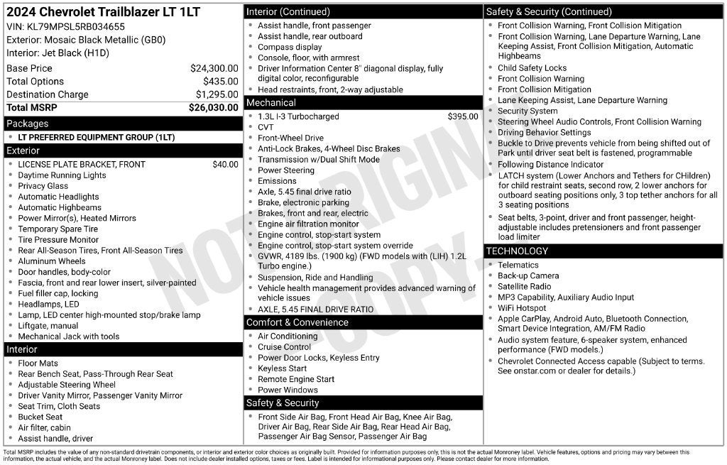2024 Chevrolet Trailblazer LT