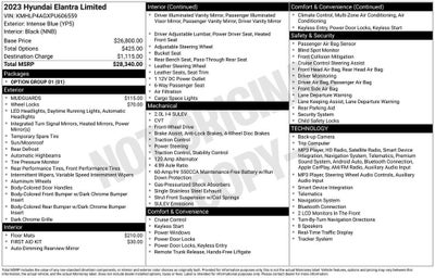 2023 Hyundai Elantra Limited