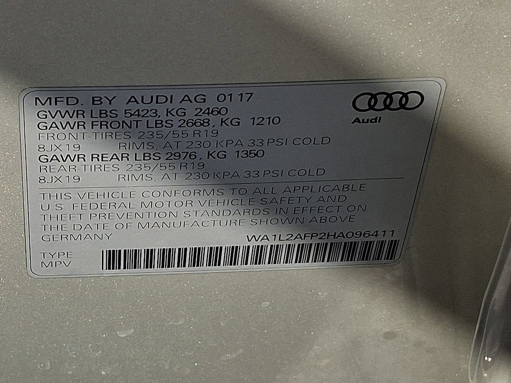 2017 Audi Q5 2.0T quattro Premium Plus