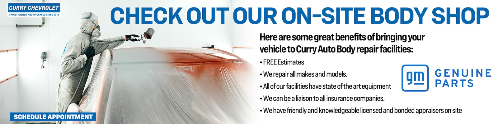 Check out our on-site body shop at Curry Chevrolet in Scarsdale NY