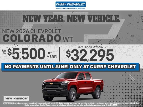 NEW 2026 CHEVROLET COLORADO WT