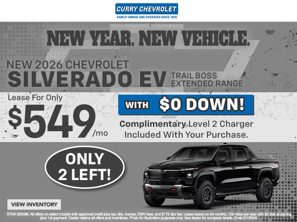 NEW 2026 CHEVROLET SILVERADO EV TRAIL BOSS EXTENDED RANGE
