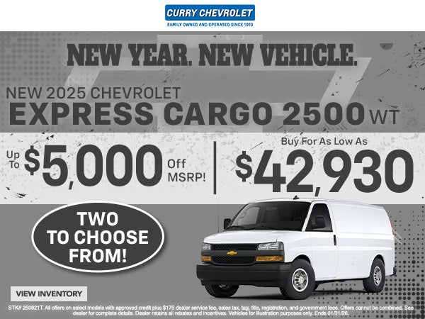 NEW 2025 CHEVROLET EXPRESS CARGO 2500 WT