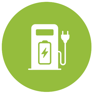 Electric vehicle charging station icon